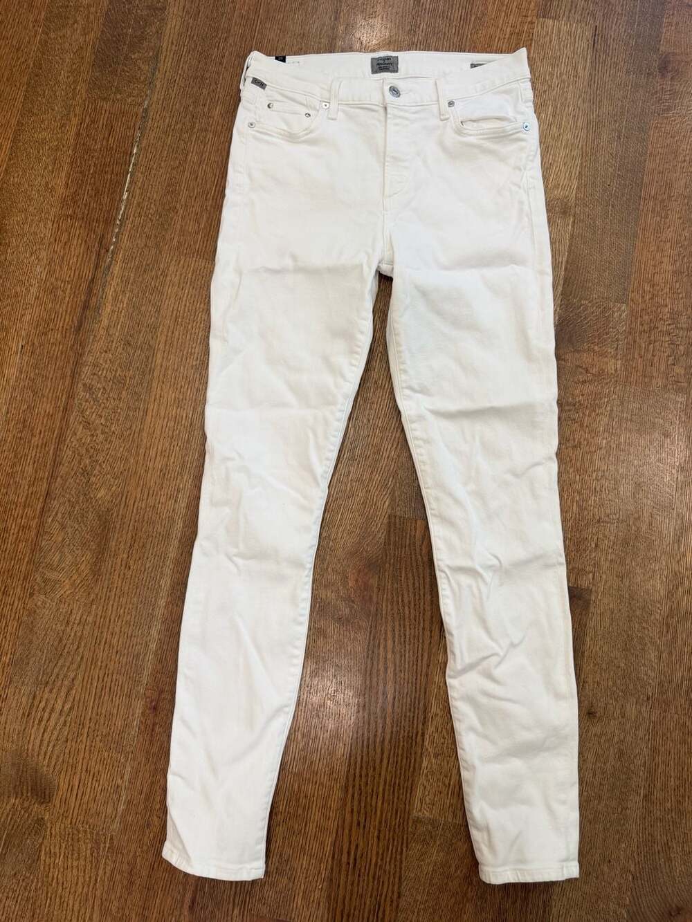 Citizens of Humanity Rocket High Rise Skinny White Jeans